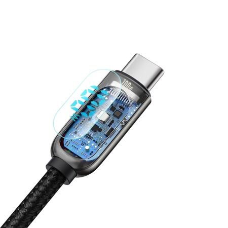 Кабель USB-C BASEUS Display Fast Charging, Type-C - Type-C, 5A, 100W, 1 м, черный - 5