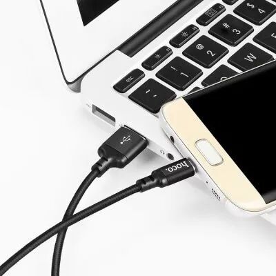 USB кабель HOCO X14 Times Speed Type-C, 1м, нейлон (черный) - 4