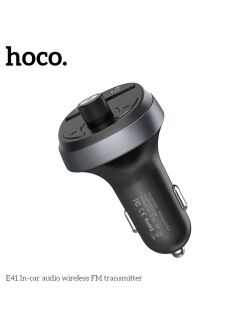 Автомобильный FM-трансмиттер Hoco E41 черный - 4