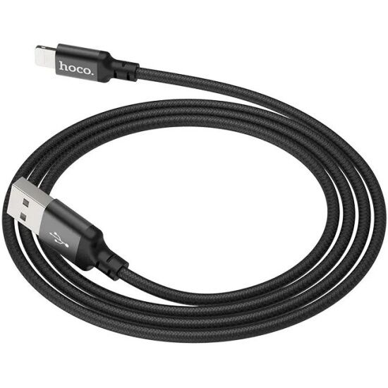 USB кабель HOCO X14 Times Speed Lightning 8-pin, 2м, нейлон (черный) - 4