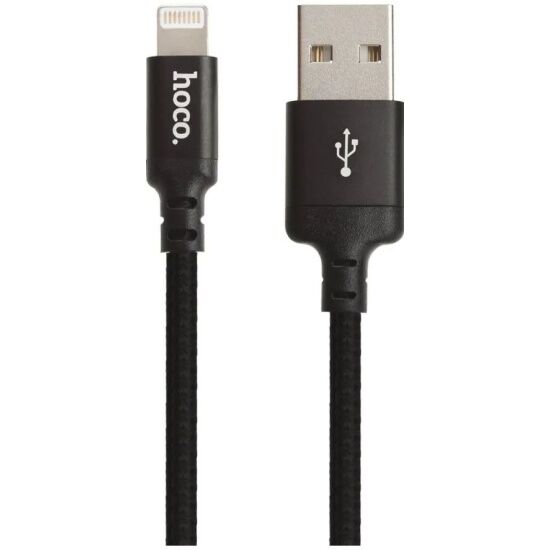 USB кабель HOCO X14 Times Speed Lightning 8-pin, 2м, нейлон (черный) - 3