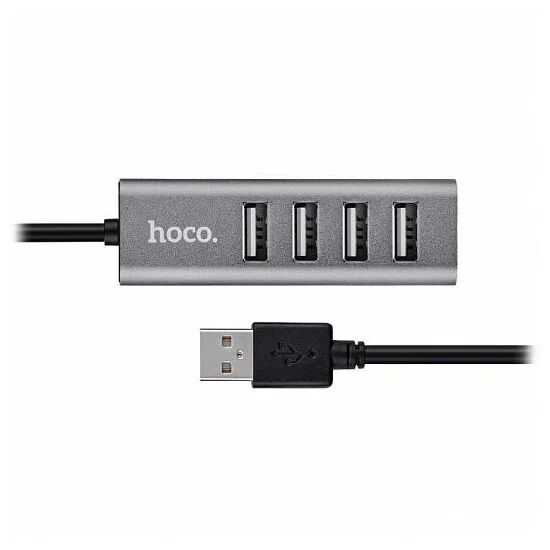 USB Хаб Hoco HB1 4хUSB (Grey) - 5