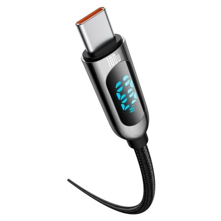 Кабель USB-C BASEUS Display Fast Charging, Type-C - Type-C, 5A, 100W, 1 м, черный - 6