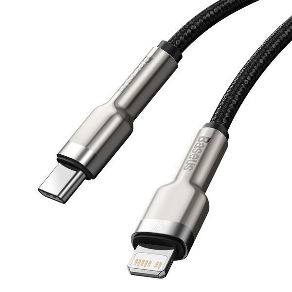 Кабель Baseus Cafule Series Metal Data Cable Type-C to iP PD 20W 1m (Black) - 5