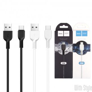 USB кабель HOCO X20 Flash Type-C, 3А, 2м, TPE (белый) - 2