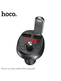 Автомобильный FM-трансмиттер Hoco E41 черный - 3