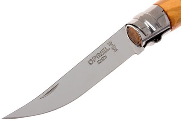 Нож филейный Opinel 8, нержавеющая сталь, рукоять оливковое дерево, 001144 - 4