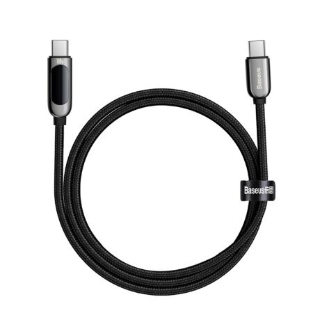 Кабель USB-C BASEUS Display Fast Charging, Type-C - Type-C, 5A, 100W, 1 м, черный - 2