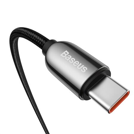 Кабель USB-C BASEUS Display Fast Charging, Type-C - Type-C, 5A, 100W, 1 м, черный - 3