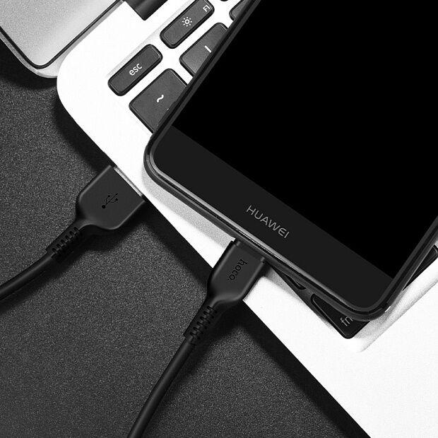 USB кабель HOCO X13 Easy Type-C, 2.4А, 1м, TPE (черный) - 5