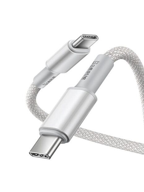 Кабель USB-C BASEUS Display Fast Charging, Type-C - Type-C, 5A, 100W, 1 м, белый - 1