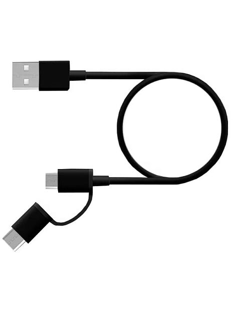 Кабель Xiaomi Micro USB to Type-C 2 in 1 cable 30cm AL511 (Black) - 5
