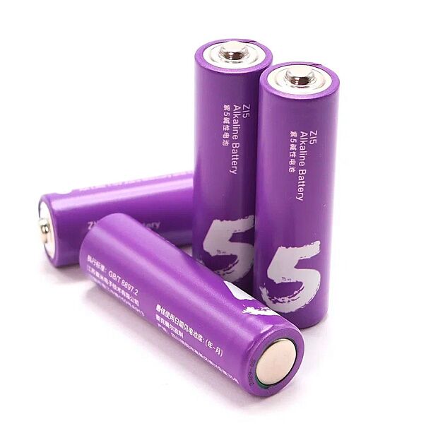 Батарейки алкалиновые ZMI Rainbow Zi5 типа AA (уп. 4 шт) (Violet) - 2