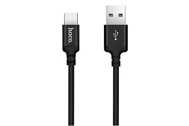 USB кабель HOCO X14 Times Speed Type-C, 1м, нейлон (черный) - 1