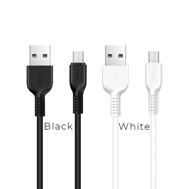 USB кабель HOCO X13 Easy MicroUSB, 2.4А, 1м, TPE (черный) - 3