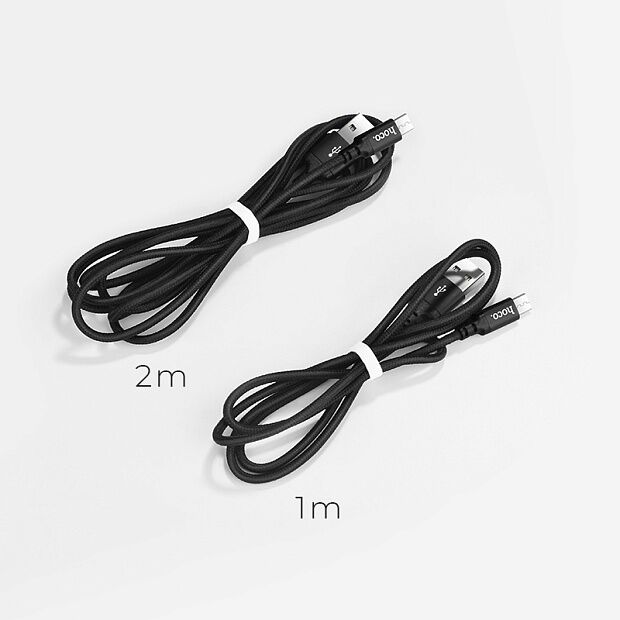 USB кабель HOCO X14 Times Speed MicroUSB, 1м, нейлон (черный) - 3