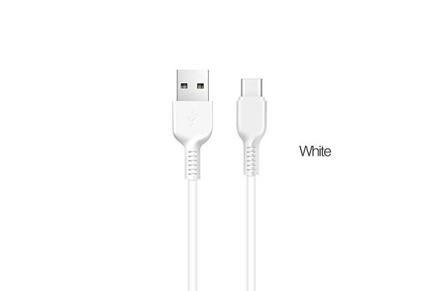 USB кабель HOCO X20 Flash Type-C, 3А, 2м, TPE (белый) - 4