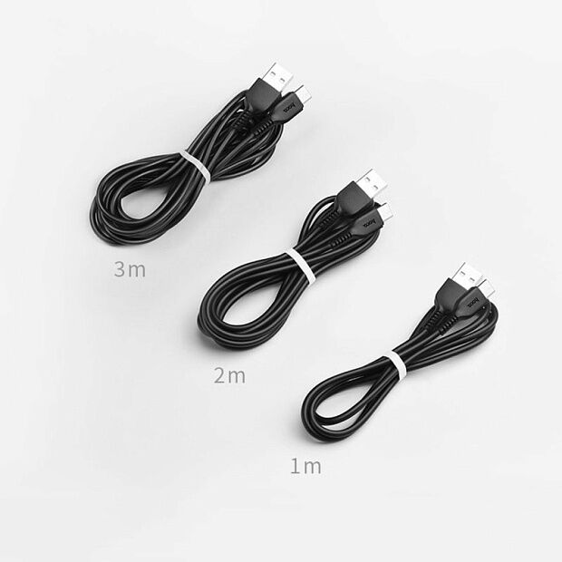 USB кабель HOCO X20 Flash Type-C, 3А, 1м, TPE (черный) - 3