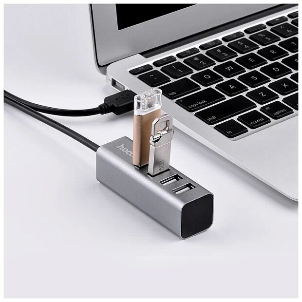 USB Хаб Hoco HB1 4хUSB (Grey) - 3