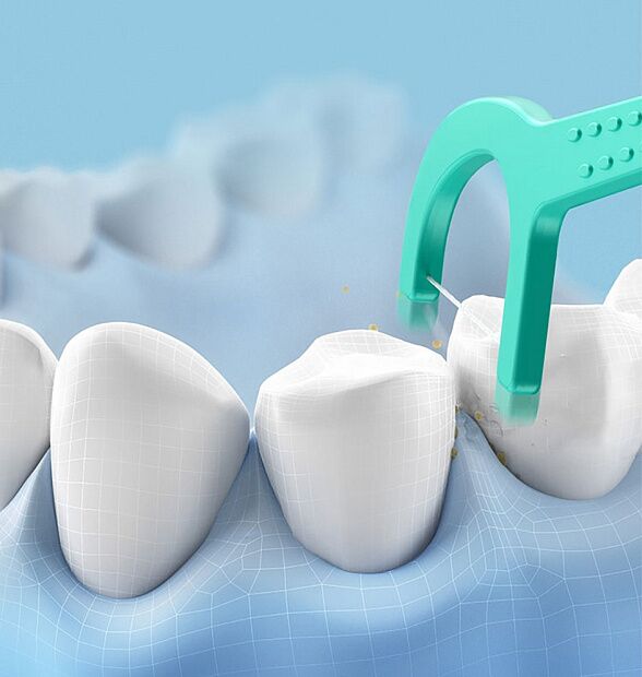 Зубная нить-зубочистка Dr.Bei Dental Cleaning Floss Stick (50 шт.) - 3