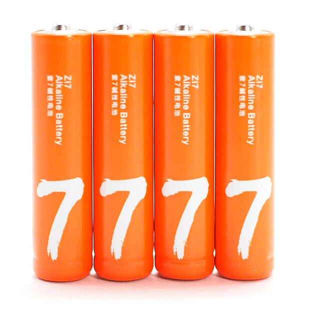 Батарейки алкалиновые ZMI Rainbow Zi7 типа AAA (уп. 4 шт) (Orange) - 1