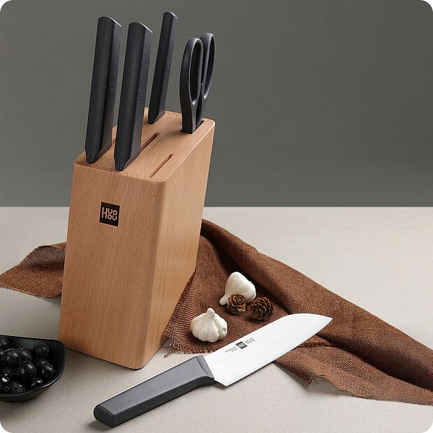 Набор ножей HuoHou Fire Youth Edition Kitchen Knife Set HU0057 (Black/Черный) - 6