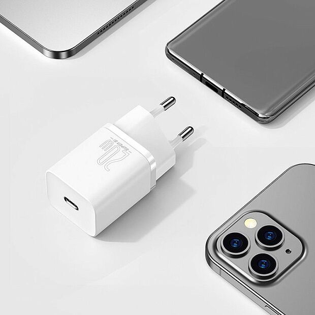 Зарядное устройство BASEUS Speed Mini USB-C, 3A, белый, 20W - 3