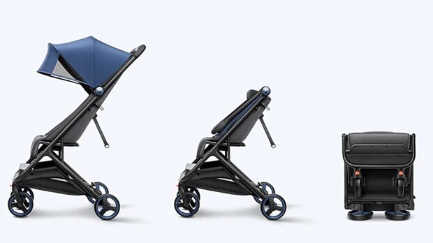 Детская складная коляска Xiaomi Mi Bunny Folding Stroller (Blue/Синий) - 6