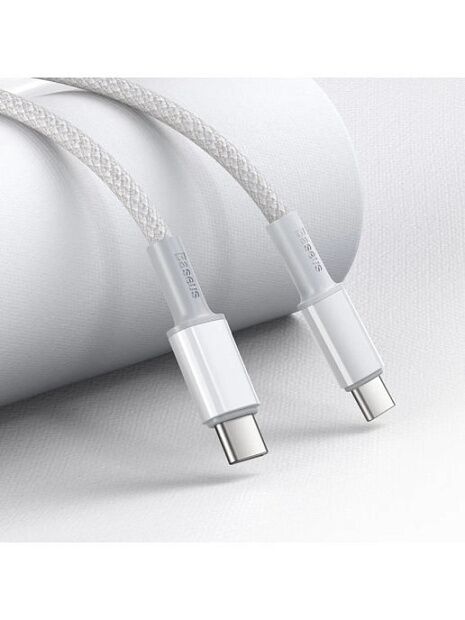 Кабель USB-C BASEUS Display Fast Charging, Type-C - Type-C, 5A, 100W, 1 м, белый - 2