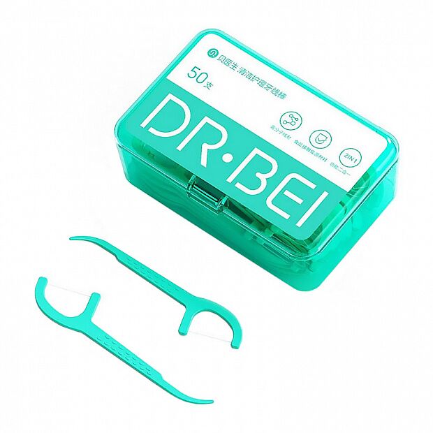 Зубная нить-зубочистка Dr.Bei Dental Cleaning Floss Stick (50 шт.) - 1