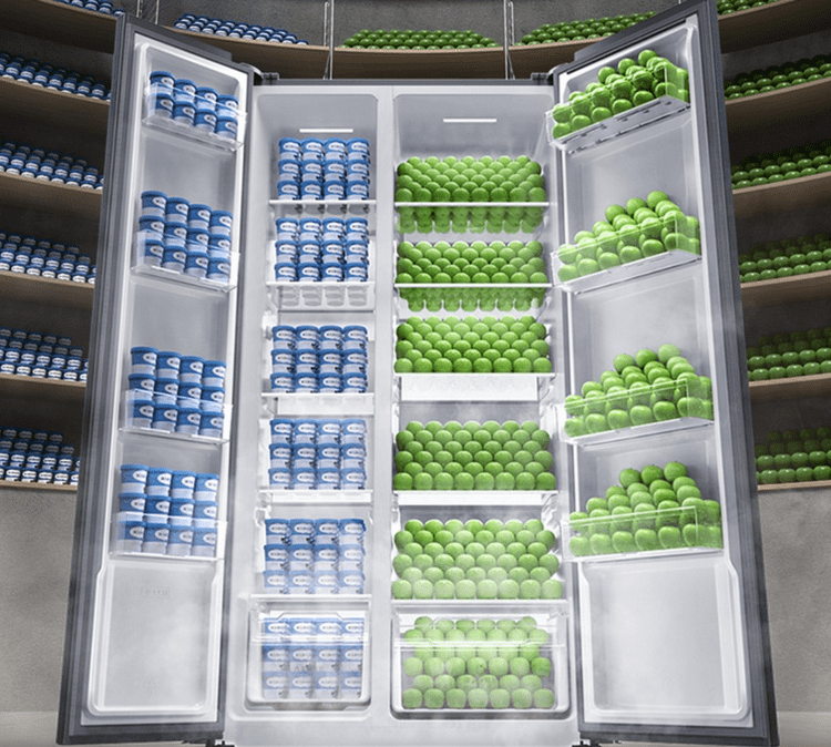Внутреннее пространство холодильника Mijia Refrigerator 536L