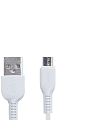USB кабель HOCO X20 Flash MicroUSB, 2.4А, 1м, TPE (белый) - фото