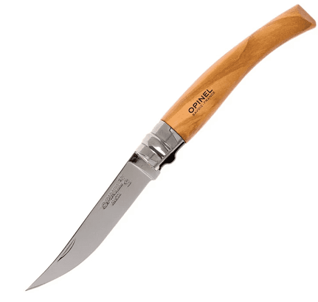 Нож филейный Opinel 8, нержавеющая сталь, рукоять оливковое дерево, 001144 - 1