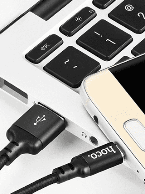 USB кабель HOCO X14 Times Speed MicroUSB, 1м, нейлон (черный) - 5